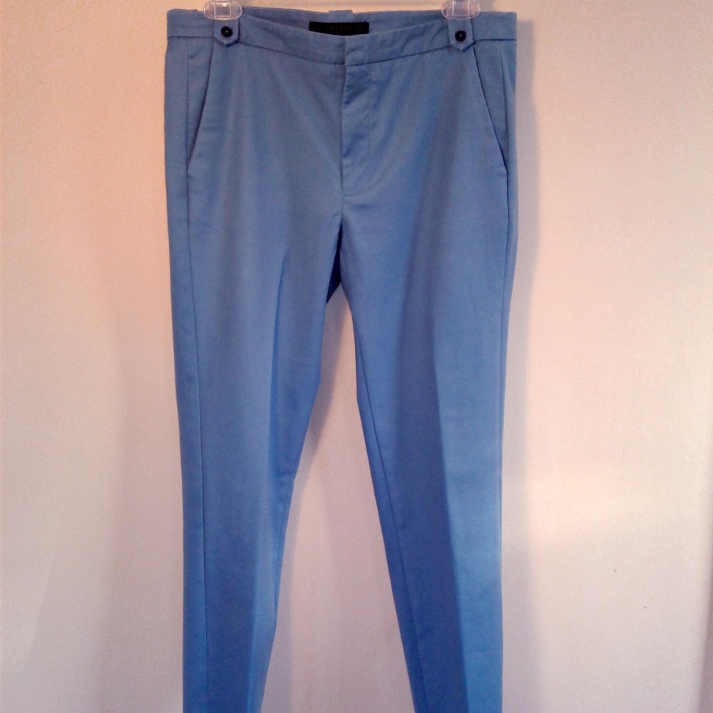 Zara Basic Mid Rise Cotton/Elastane Trousers